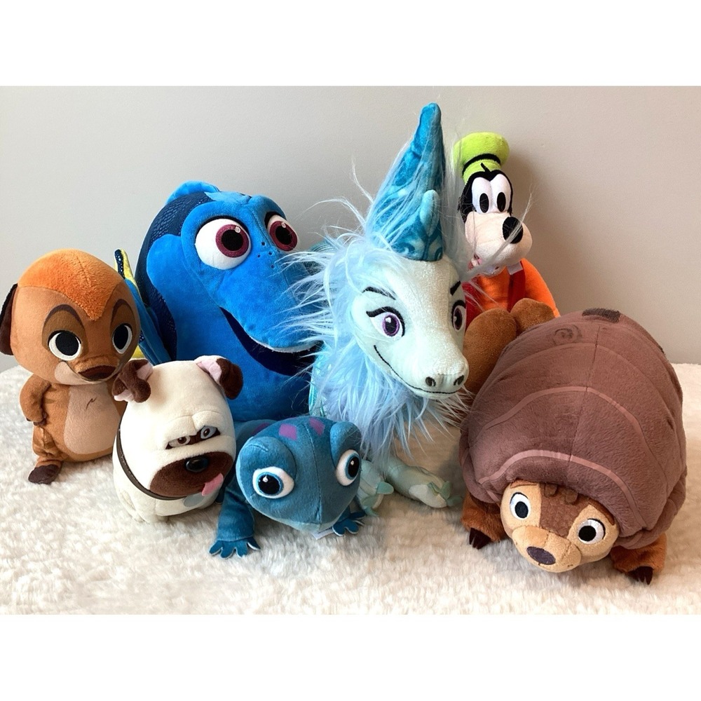 Walt Disney Animated Films Plush Toys - 7 - Raya Dragon Goofy BAB Dory Tuk Tuk